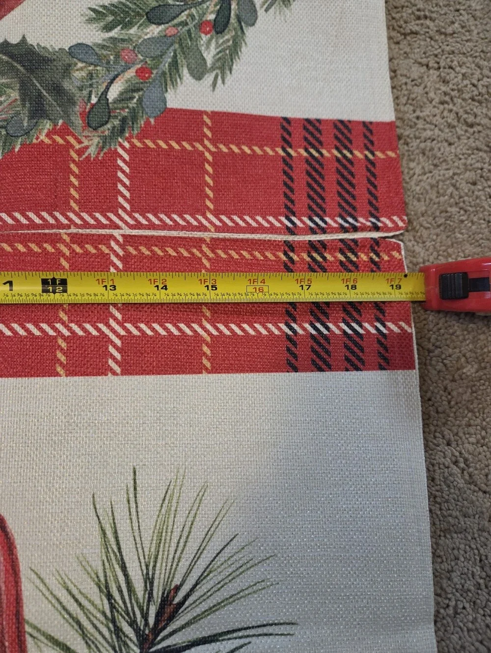 Christmas Pillow Covers 18 x 18 Inch Set of 4 Christmas Cardinal Red NEW